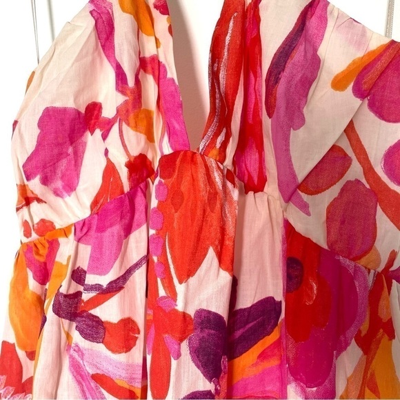 New ZARA Long Multicolored Print Midi Dress - Picture 10 of 12